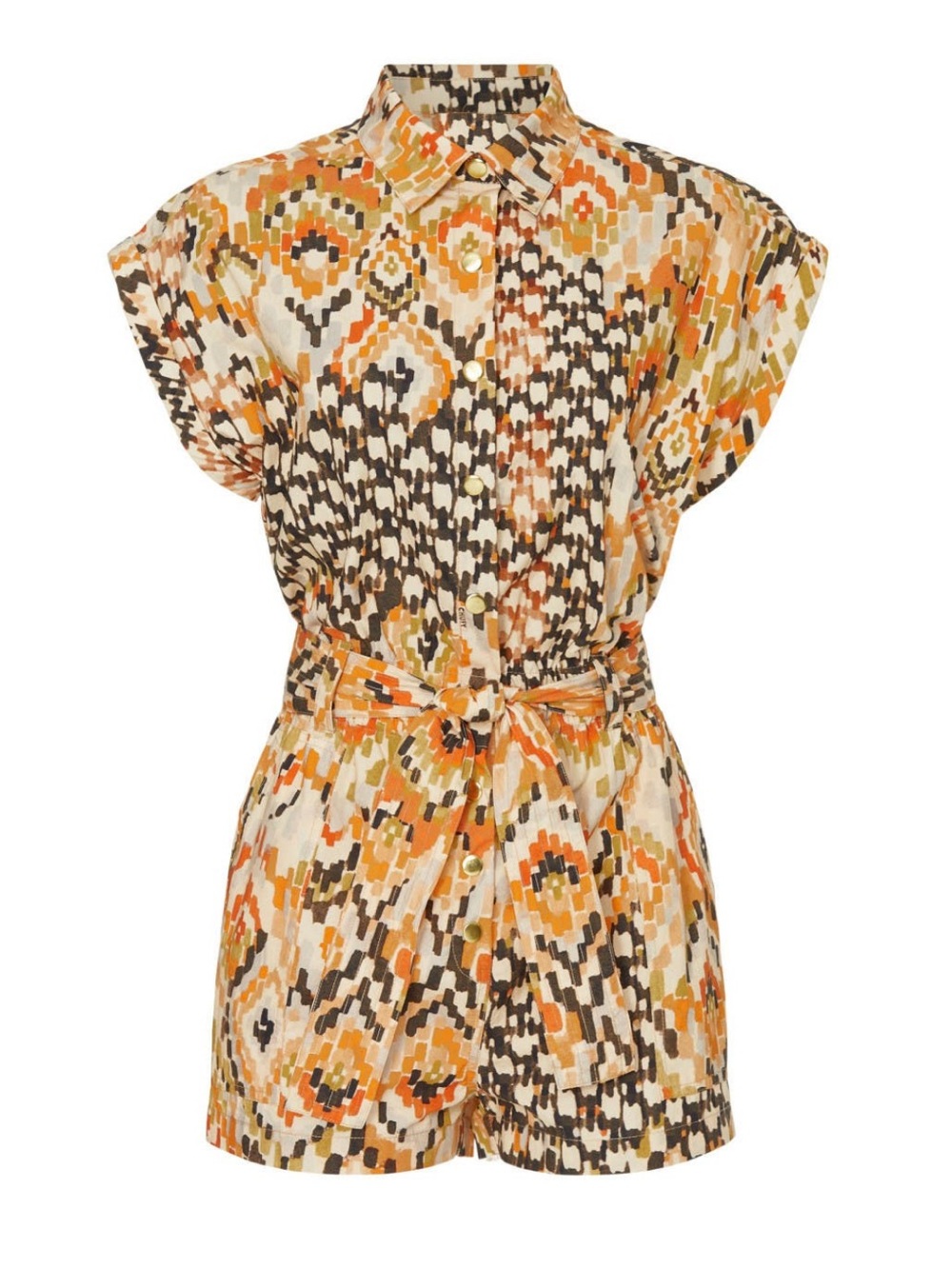 Chufy Marcia Printed Belted Romper Playsuit – Women’s Medium - Picture 1 of 7